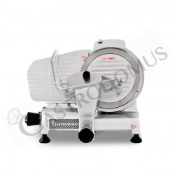 Affettatrice a gravità semiautomatica in acciaio inox anodizzato lama diametro 220 mm - Monofase