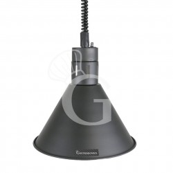 Lampada riscaldante color nero diametro 270 mm luce bianca