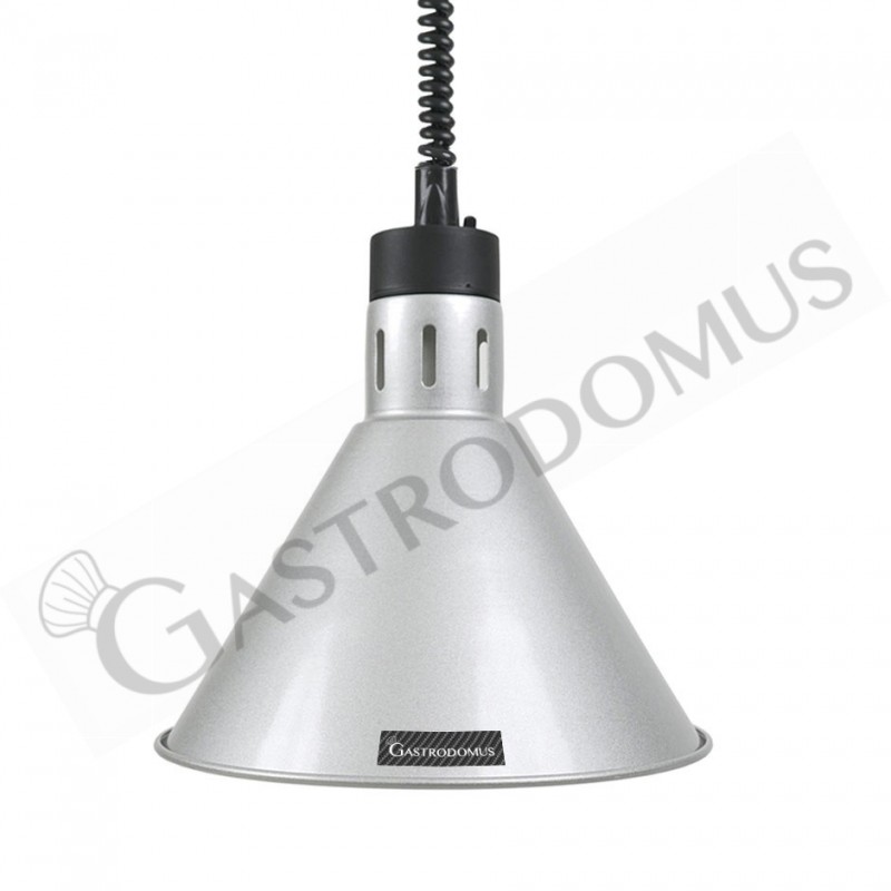 Lampada riscaldante color argento diametro 270 mm luce bianca - mod. LS-S