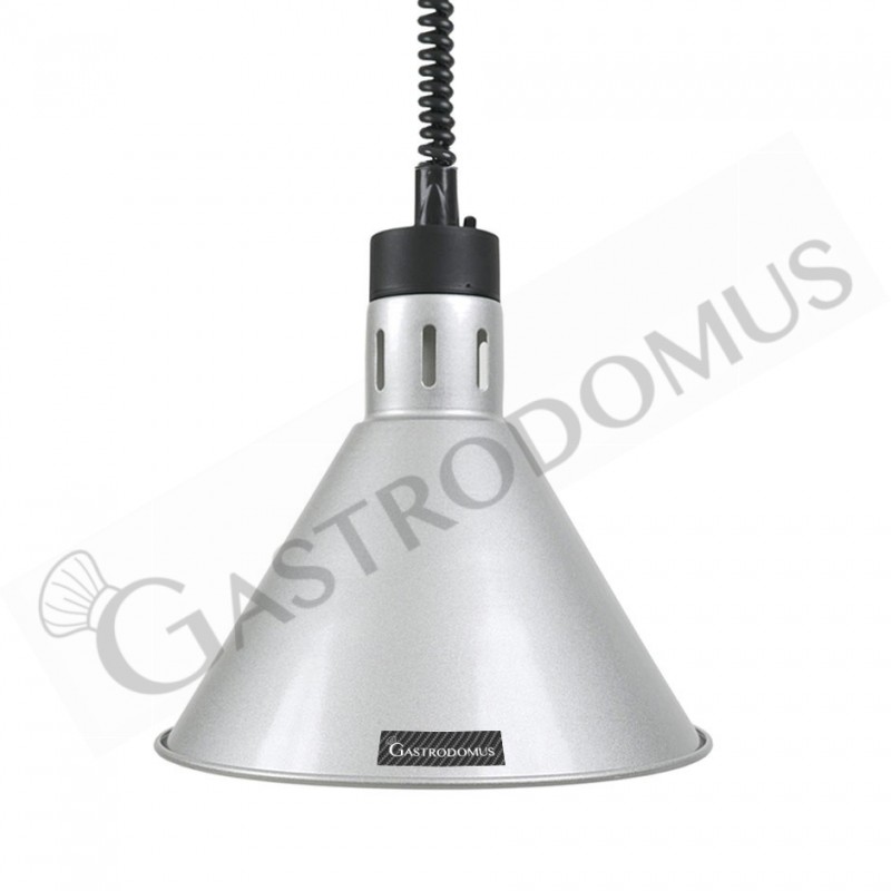 Lampada riscaldante color argento diametro 270 mm luce bianca Lampada riscaldante color argento diametro 270 mm luce bianca