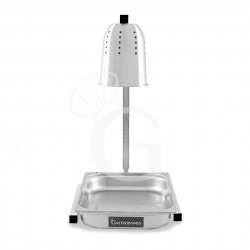 Lampada doppia scalda fritti - dimensioni L 550 x P 360 x H 660 mm