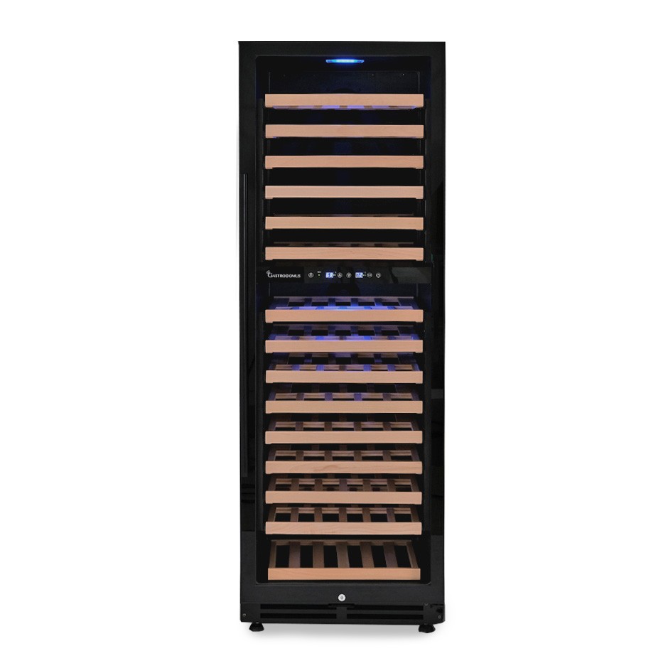 Cantina Vino da incasso Ventilata doppia temperatura 420 LT 15 ripiani 165 bottiglie +5°C/+22°C