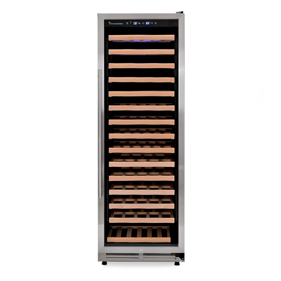 Cantina Vino da incasso Ventilata porta inox 420 LT 15 ripiani 155 bottiglie +5°C/+22°C