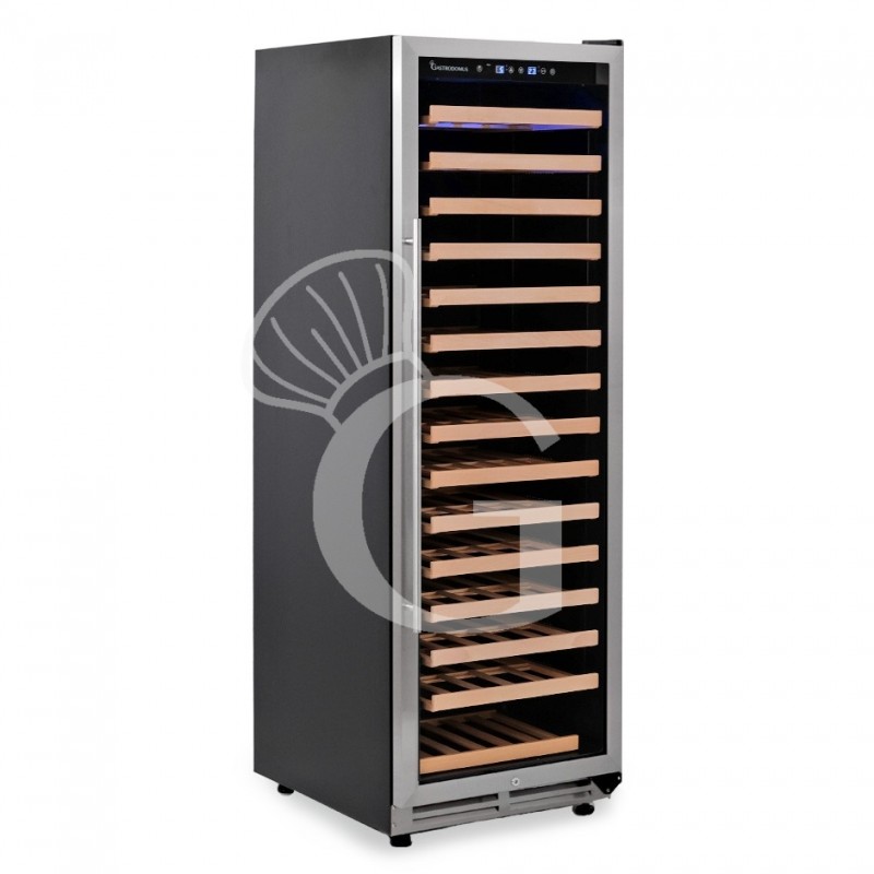 Cantina Vino da incasso Ventilata porta inox 420 LT 15 ripiani 155 bottiglie +5°C/+22°C