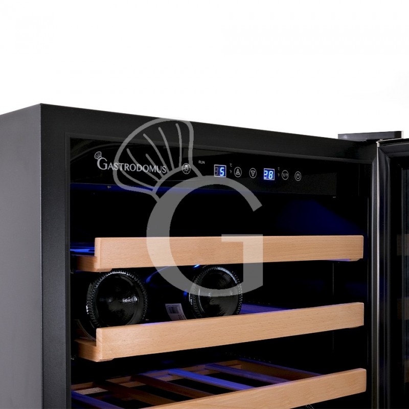 Cantina Vino da incasso Ventilata porta inox 420 LT 15 ripiani 155 bottiglie +5°C/+22°C