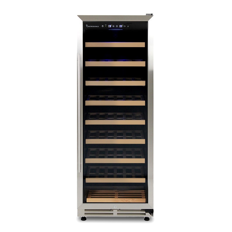 Cantina Vino da incasso Ventilata porta inox 288 LT 9 ripiani 97 bottiglie +5°C/+22°C