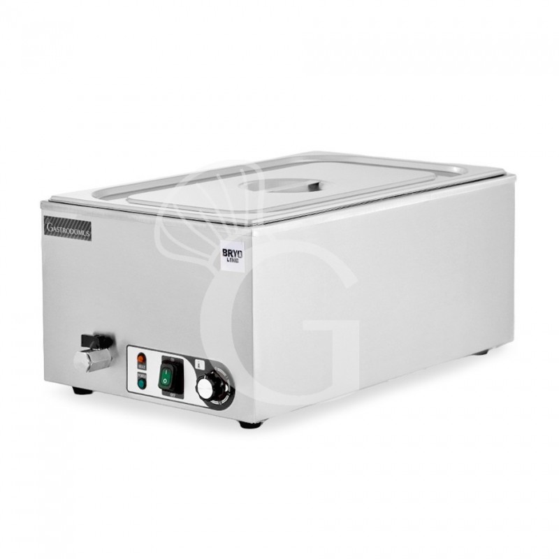 Tavola calda da banco con 1 bacinella GN1/1 H 15 cm e coperchio inclusi , L 335 mm  x P 580 mm x H 250 mm