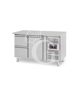 Tavolo Refrigerato 2 cassetti 1 porta 700 mm -2°C/+8°C per Gastronomia