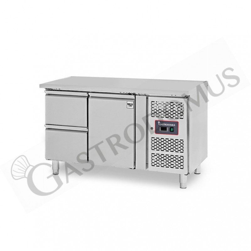 Tavolo Refrigerato 2 cassetti 1 porta 700 mm -2°C/+8°C per Gastronomia