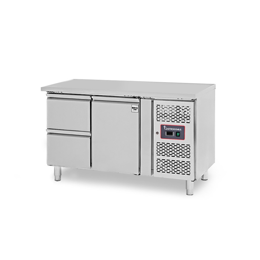Tavolo Refrigerato 2 cassetti 1 porta 700 mm -2°C/+8°C per Gastronomia