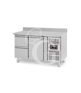 Tavolo Refrigerato 2 cassetti 1 porta 700 mm -2°C/+8°C alzatina per Gastronomia