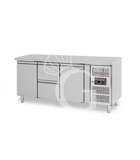 Tavolo Refrigerato 2 cassetti 2 porte 700 mm -2°C/+8°C per Gastronomia