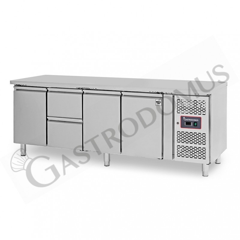 Tavolo Refrigerato 2 cassetti 3 porte 700 mm -2°C/+8°C per Gastronomia