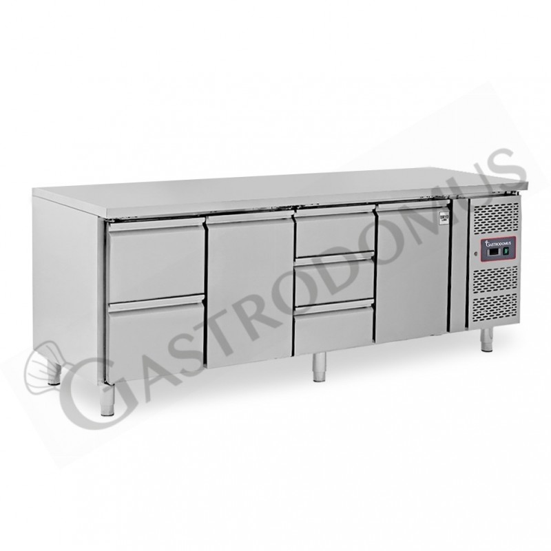 Tavolo Refrigerato 5 cassetti 2 porte 700 mm -2°C/+8°C