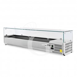 Vetrinetta refrigerata per pizzeria L 1200 mm per 5 bacinelle GN1/4