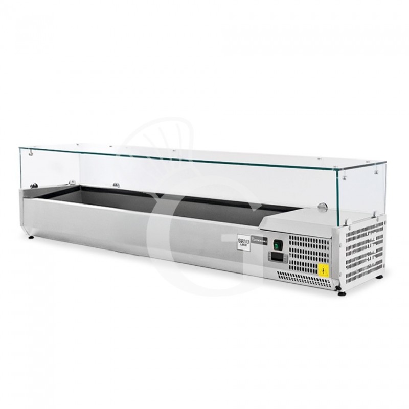 Vetrinetta refrigerata per pizzeria L 1200 mm per 5 bacinelle GN1/4