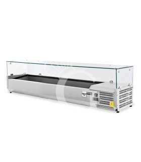 Vetrinetta refrigerata per pizzeria L 1200 mm per 3 bacinelle GN1/3 + 1 bacinella GN1/2