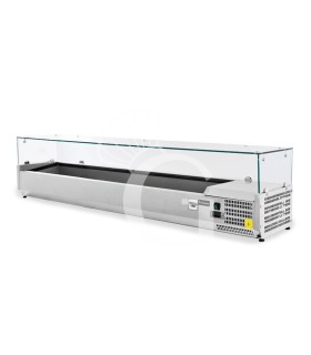 Vetrinetta refrigerata per pizzeria L 1800 mm per 8 bacinelle GN1/4