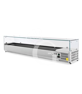 Vetrina refrigerata per pizzeria L 2000 mm per 9 bacinelle GN1/3