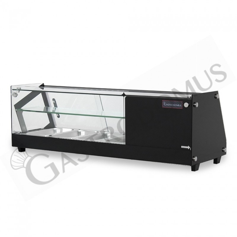 Vetrina tapas 4 bacinelle GN1/3 160 W L 1120 mm x P 395 mm x H 375 mm