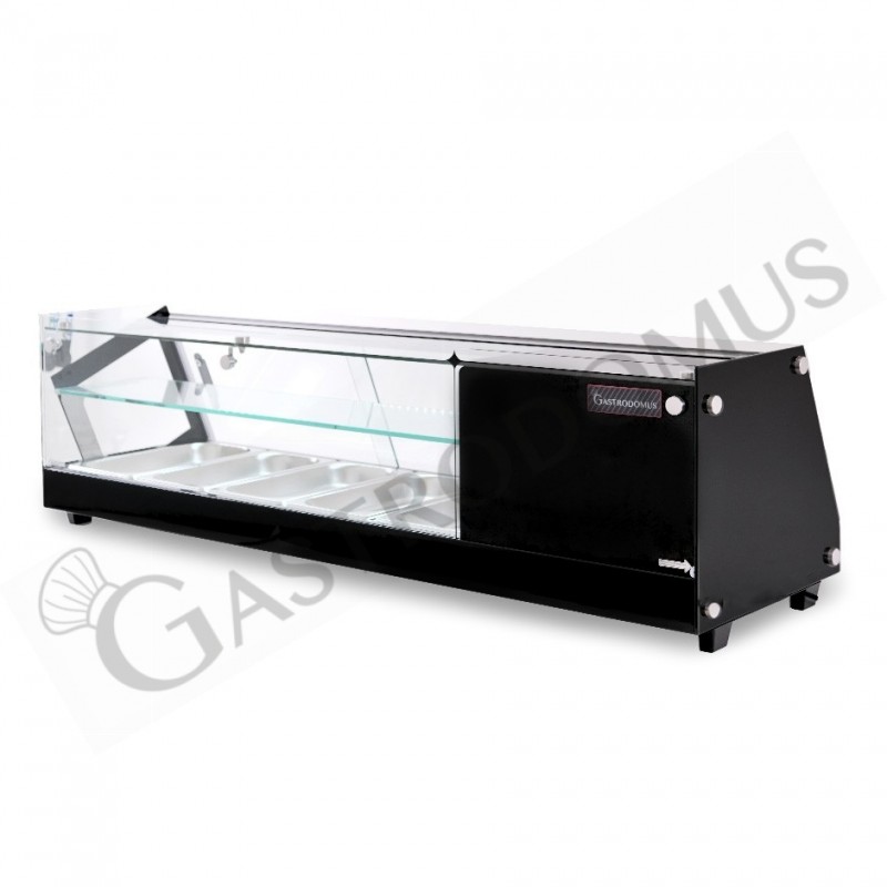 Vetrina tapas 5 bacinelle GN1/3 160 W L 1307 mm x P 395 mm x H 375 mm