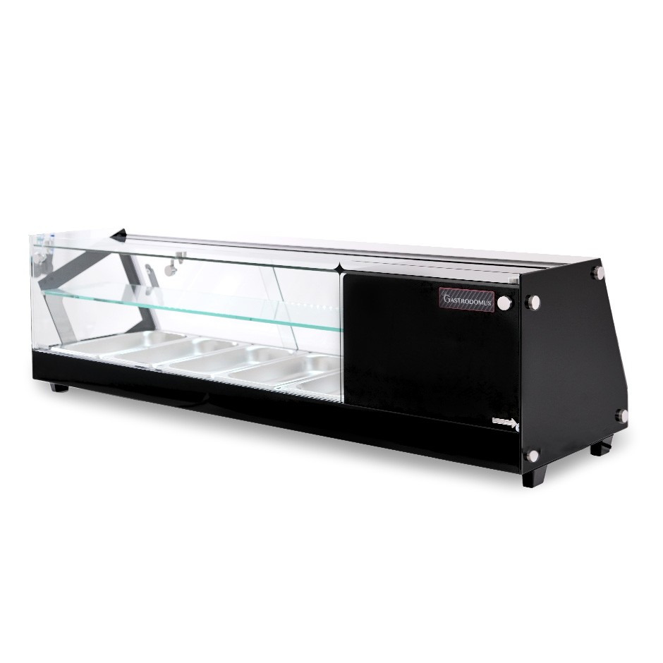Vetrina tapas 5 bacinelle GN1/3 160 W L 1307 mm x P 395 mm x H 375 mm