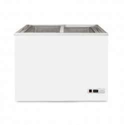 Congelatore a pozzetto Statico 245 LT temperatura -18° porta vetro classe energetica C
