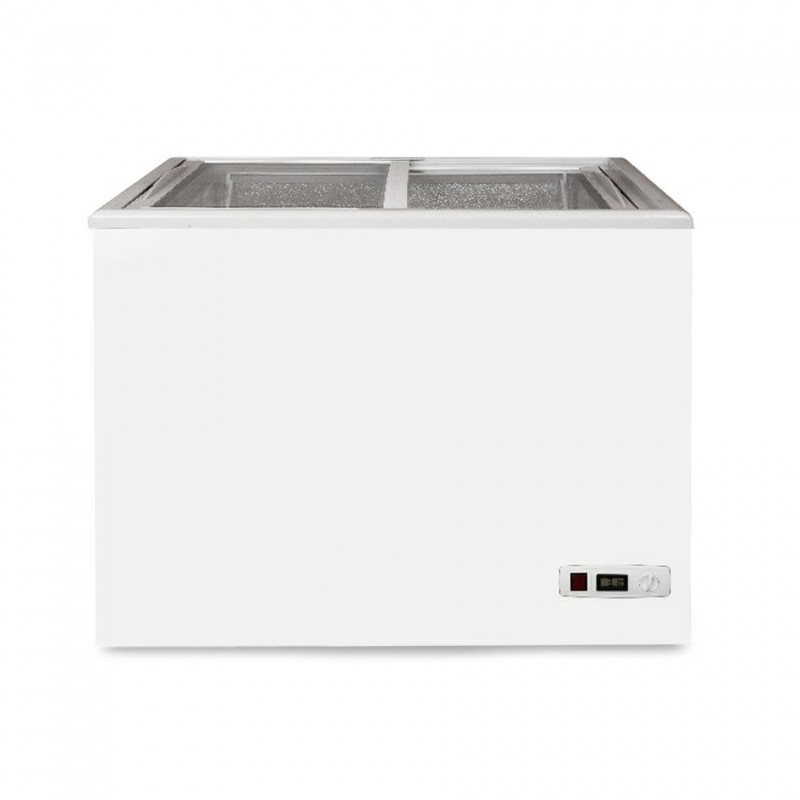 Congelatore a pozzetto Statico 245 LT temperatura -18° porta vetro classe energetica C