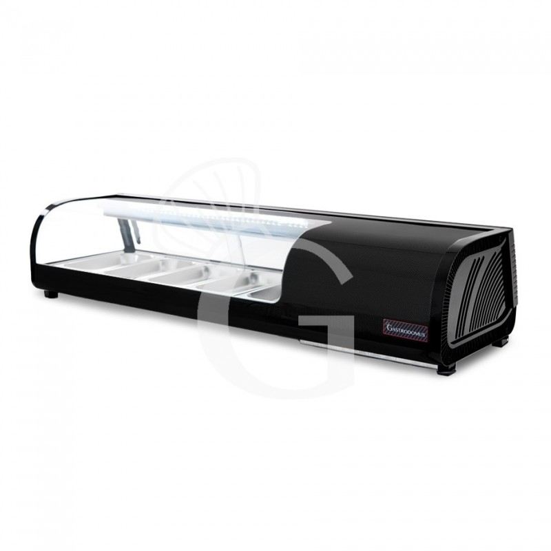 Vetrina sushi 5 bacinelle GN1/3 190 W L 1352 mm x P 420 mm x H 295 mm