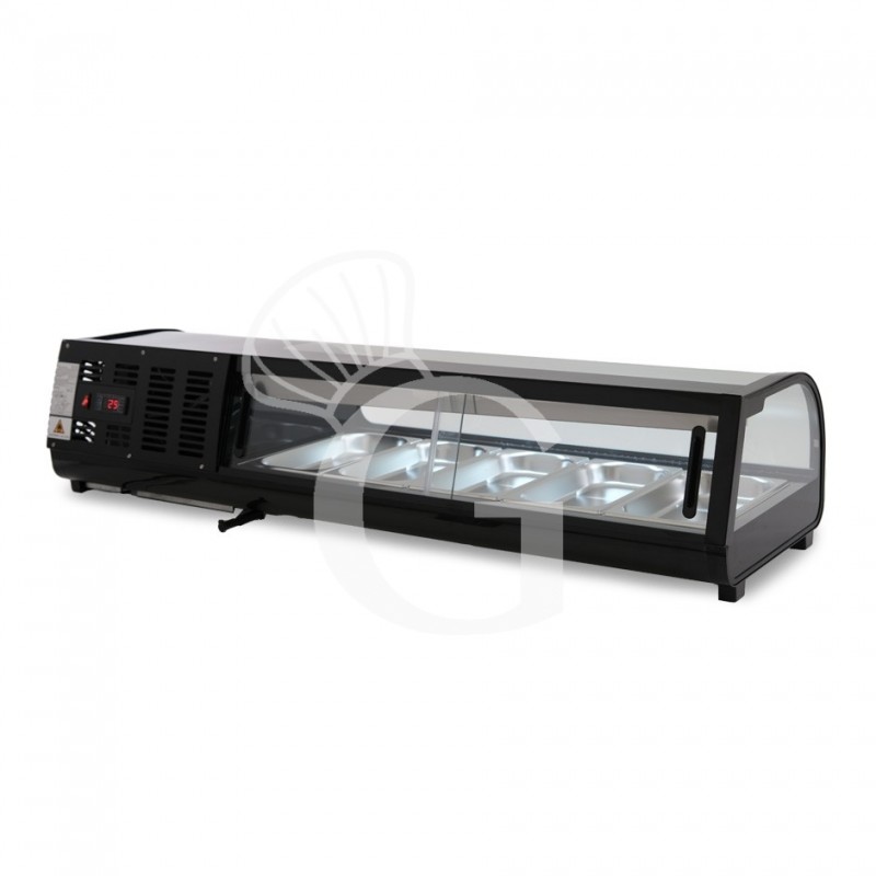 Vetrina sushi 5 bacinelle GN1/3 190 W L 1352 mm x P 420 mm x H 295 mm