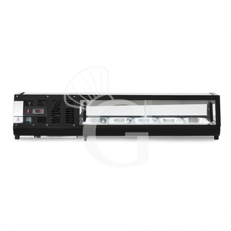 Vetrina sushi 5 bacinelle GN1/3 190 W L 1352 mm x P 420 mm x H 295 mm