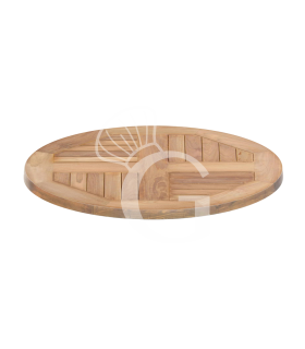 Piano rotondo in teak per esterno - diametro 800 mm