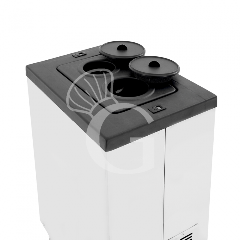 Dettaglio aperta - Abbattitore per vino con ruote elettrico 2 bottiglie
