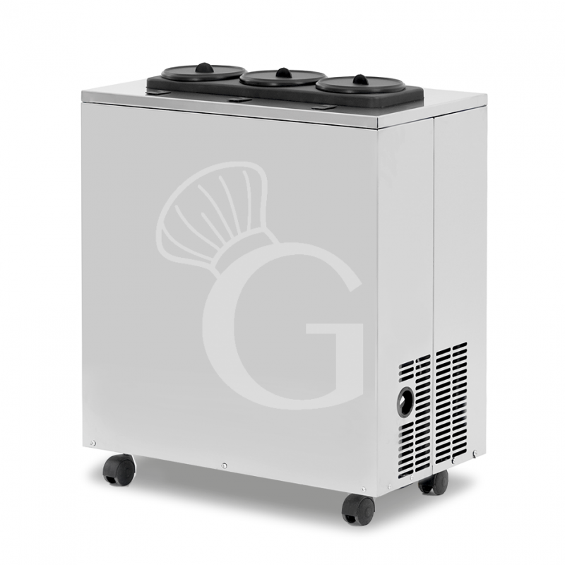 Abbattitore per vino con ruote elettrico 3 bottiglie L 630 mm x P 370 mm x H 720 mm