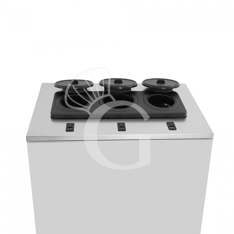 Dettaglio aperta - Abbattitore per vino con ruote elettrico 3 bottiglie