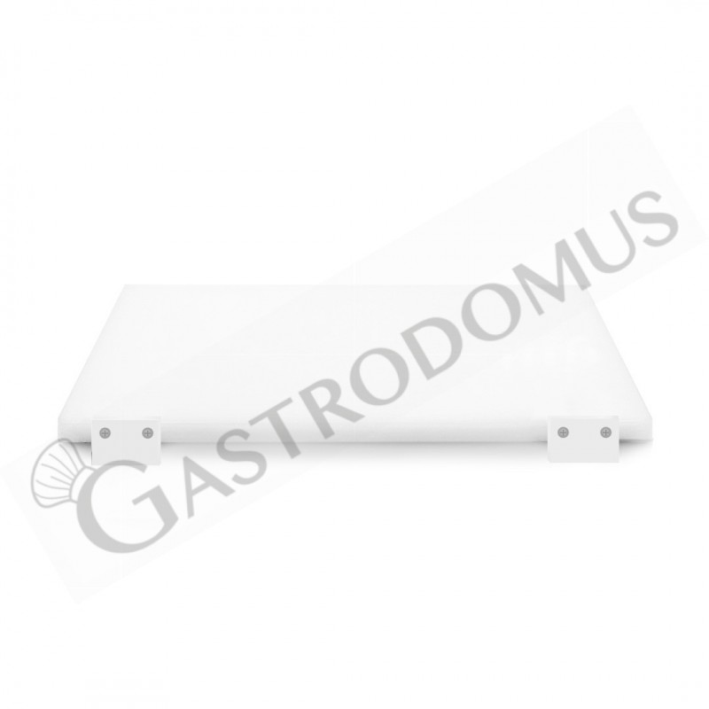 Tagliere in Polietilene Bianco 50 x 40 spessore 3 - cm professionale con  fermi