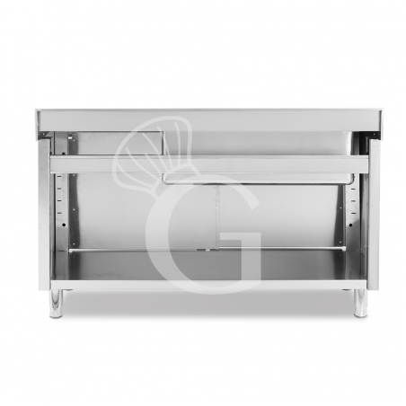 Lavello armadiato con porte scorrevoli,1 vasca,gocciolatoio a destra,alzatina,L1600xP600xH965mm - con foro rubinetto Ø 32 mm Lavello armadiato con porte scorrevoli,1 vasca,gocciolatoio a destra,alzatina,L1600xP600xH965mm - con foro rubinetto Ø 32 mm