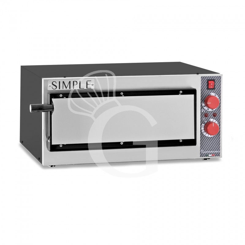 Fornetto Elettrico 1 pizza diametro 320 mm 1 camera controllo meccanico temperatura 320°C potenza 1,6 Kw