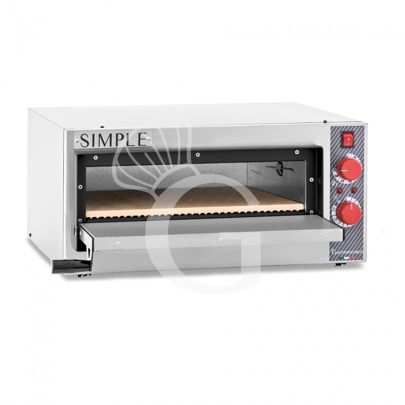 Fornetto Elettrico 1 pizza diametro 320 mm 1 camera controllo meccanico temperatura 320°C potenza 1,6 Kw