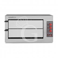 Fornetto Elettrico 2 pizze diametro 450 mm 2 camere controllo meccanico temperatura 455°C potenza 7,5 Kw