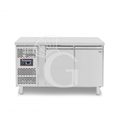 Tavolo Refrigerato 2 porte con alzatina Prof. 600 mm +2°C/+8°C motore a sinistra