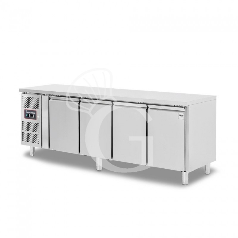 Tavolo Refrigerato 4 porte Prof. 600 mm +2°C/+8°C motore a sinistra  classe energetica E