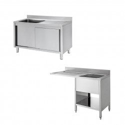 Tavoli Lavandini e Lavelli in Acciaio Inox