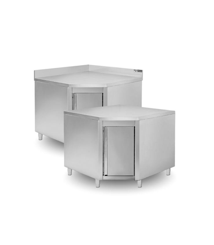 Tavoli Armadiati ad Angolo in Inox per Cucine