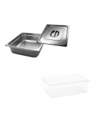 Contenitori con coperchio e Bacinelle in Acciaio Inox