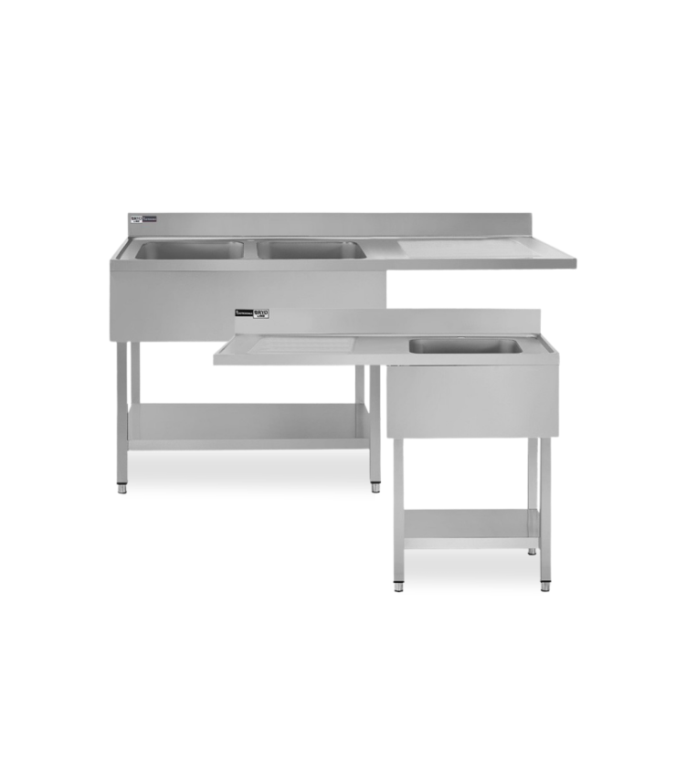Lavelli Inox con Vano Lavastoviglie Professionali | Gastrodomus