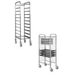 Carrelli Portavassoi per Mensa in inox e con ruote