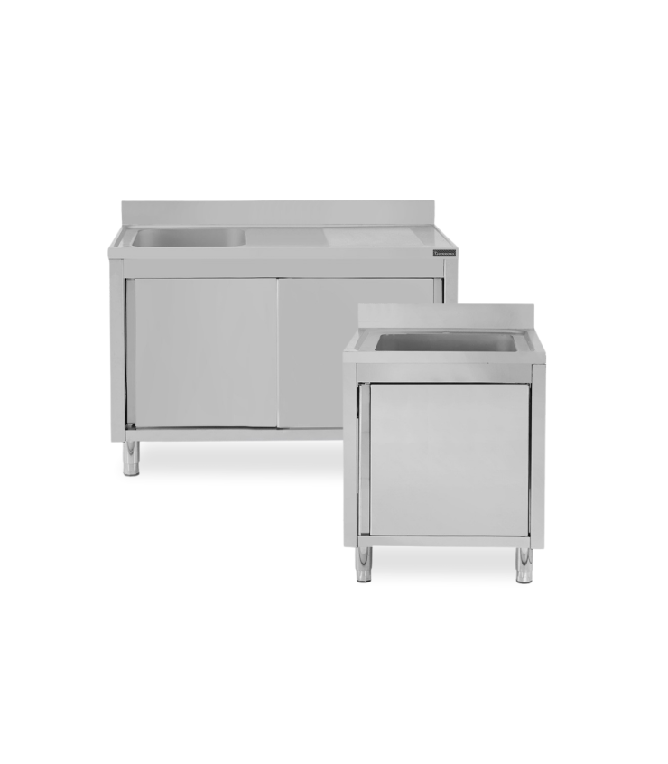 Lavelli inox armadiati per la ristorazione
