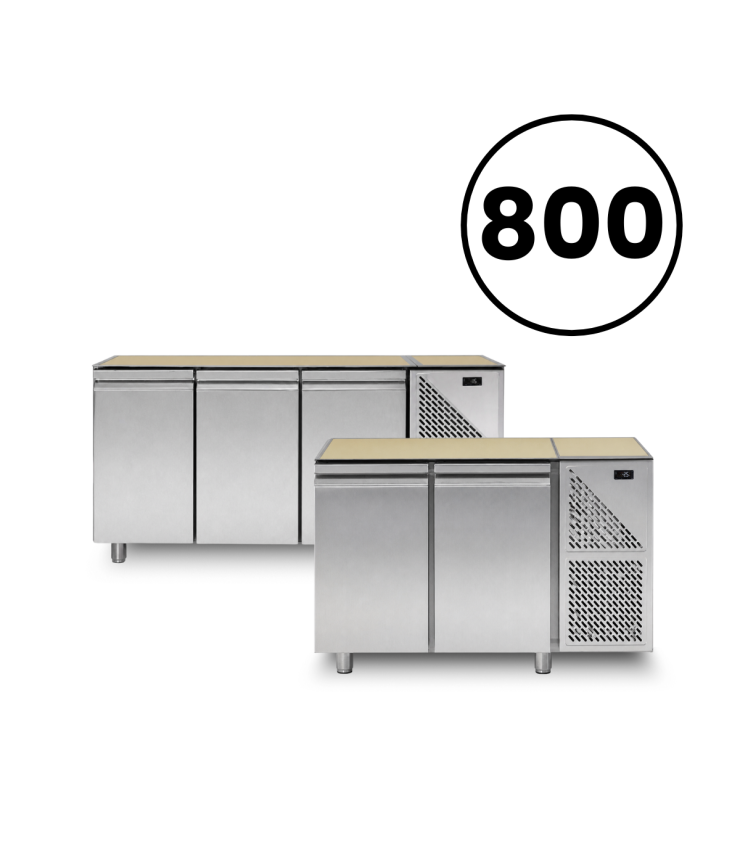 Tavoli refrigerati senza top Prof. 800 mm